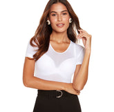 تعرفي على الازياء البرازيلية - تيشرت نسائي ابيض من لوبا البرازيلية - ديلاديلي